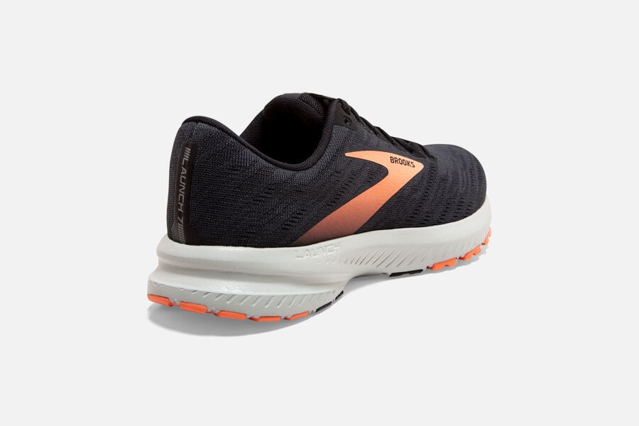 Brooks Launch 7 Road Loopschoenen Dames - Zwart/Oranje - 730185EZF